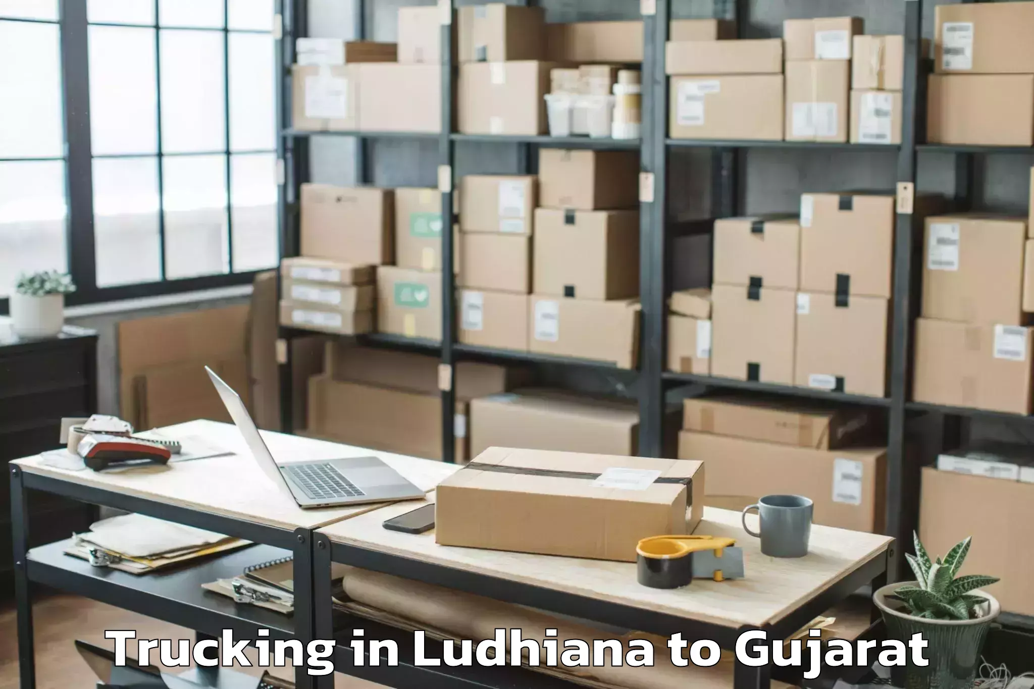 Get Ludhiana to Sardarkrushinagar Dantiwada Ag Trucking